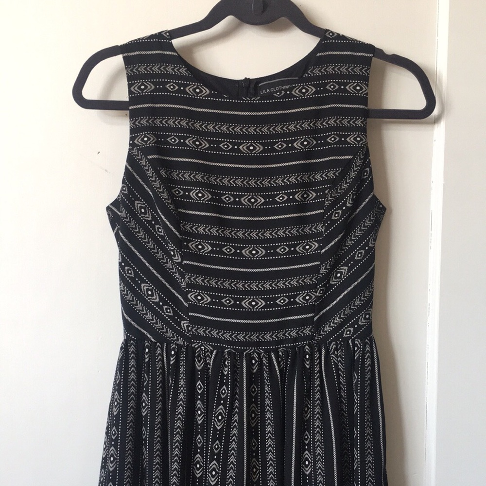Like New Condition - Black print dress